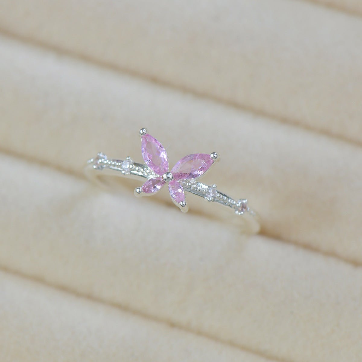 Rosaline Butterfly Ring in Silver