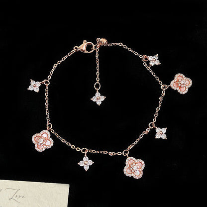 Rose Blossom Charm Bracelet