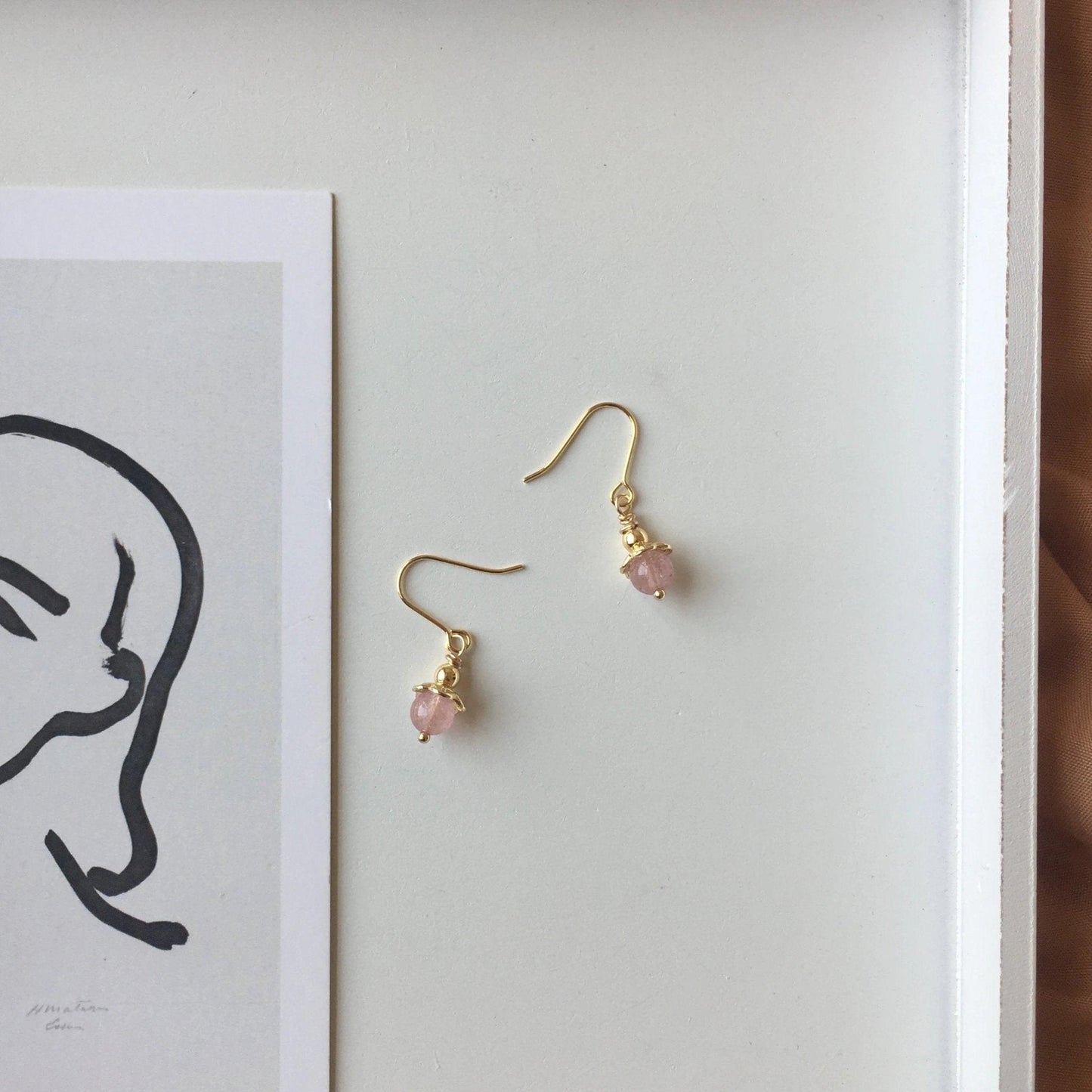 [] Rose Quartz Earrings