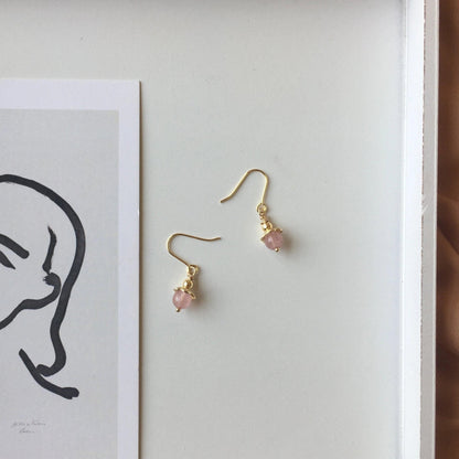 [] Rose Quartz Earrings