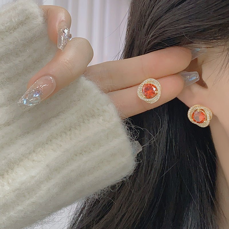 Ivana Ruby Stud Earrings