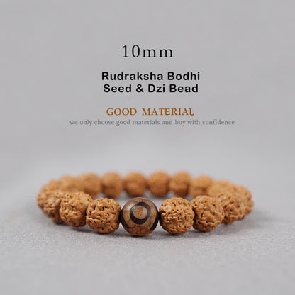 Rudraksha Bodhi Seed Spiritual Bracelet 9mm | Wealth Energy