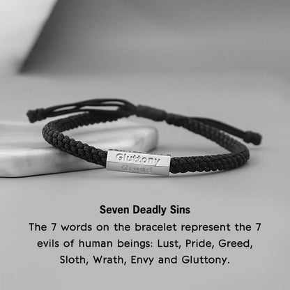 Seven Virtues and Deadly Sins Spiritual Bracelet