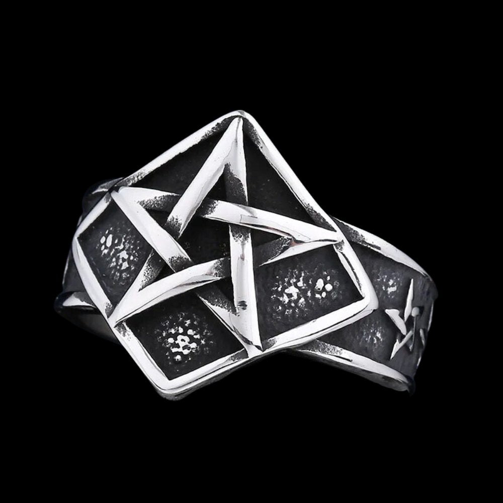 Slave of Satan Pentagram Ring