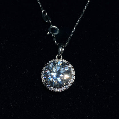 Sterling Silver Moissanite Pendant 1-5ct Spiritual Healing