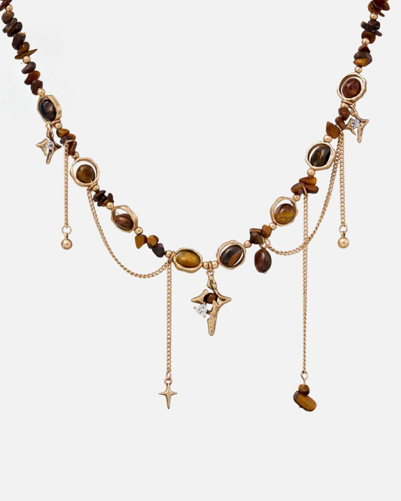 Cassie Tiger Eye Chain Necklace