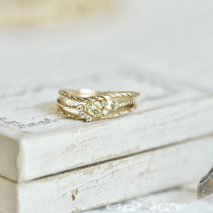 Twined Laurel Ring Set