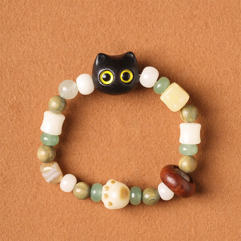 Peace Bracelet With Bodhi Seed, Green Sandalwood & Green Aventurine