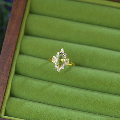 Verdant Art Deco Ring