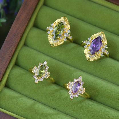 Verdant Art Deco Ring