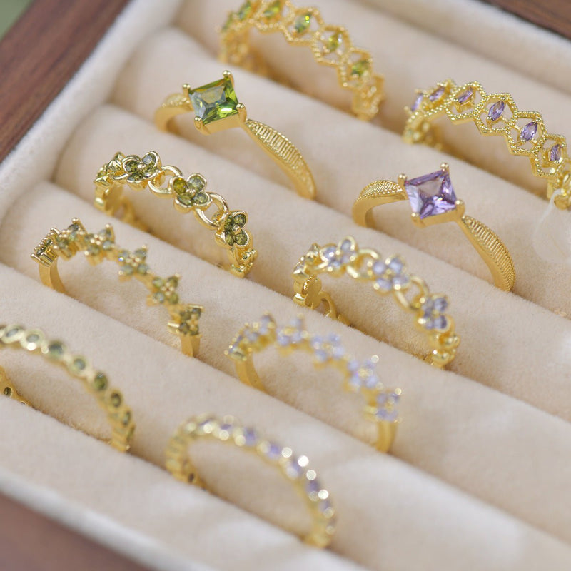 Verde Blossom Link Ring