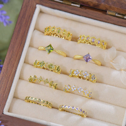 Verde Blossom Link Ring