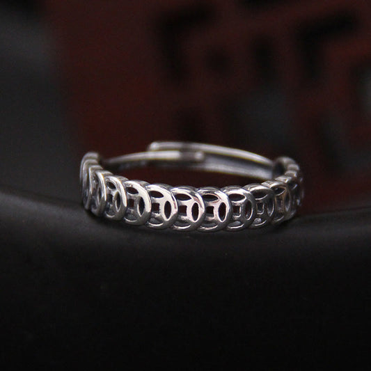 Copper Coin Luck Ring | Adjustable Spiritual Jewelry