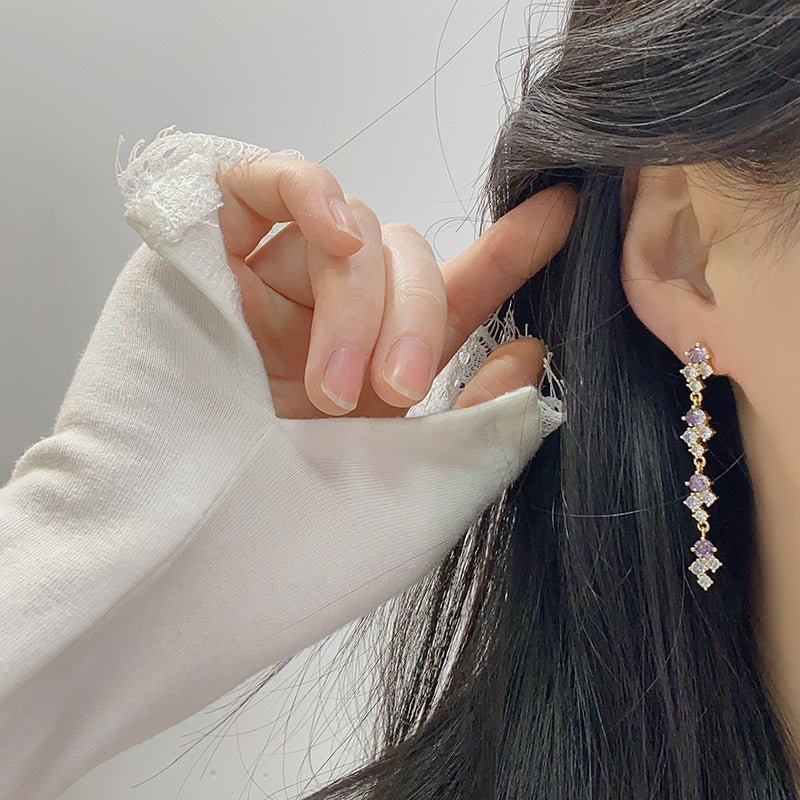 Violet Cascade Earrings