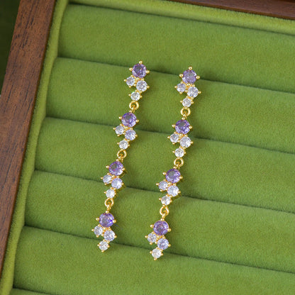 Violet Cascade Earrings