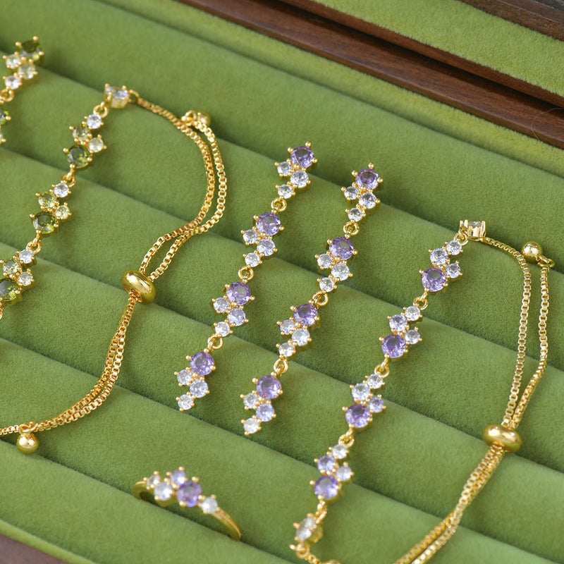 Violet Cascade Earrings