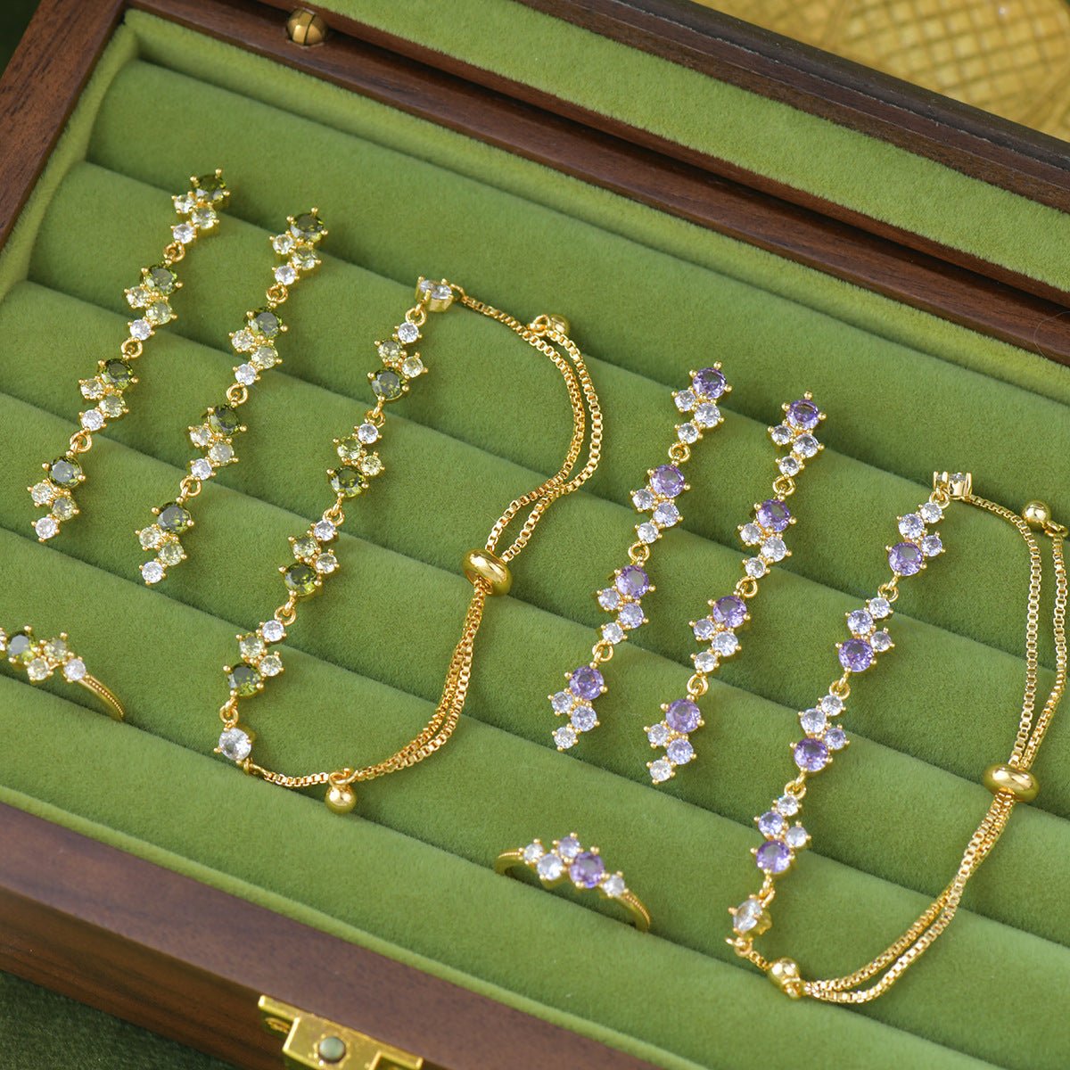 Violet Cascade Ring