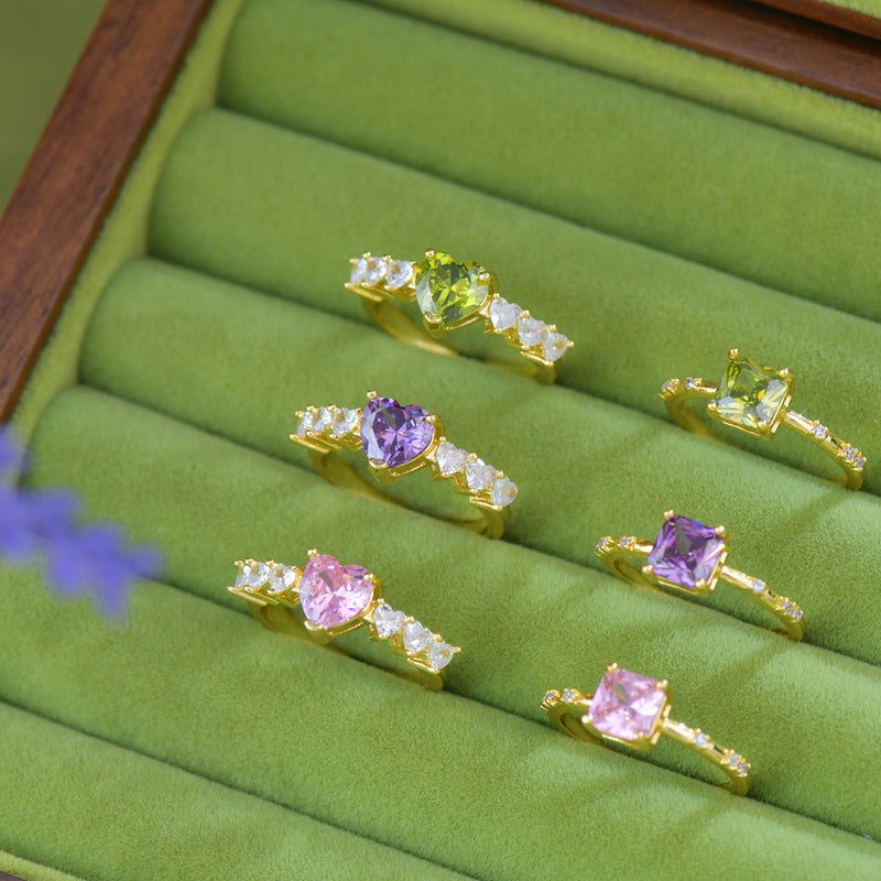Violet Heart Ring
