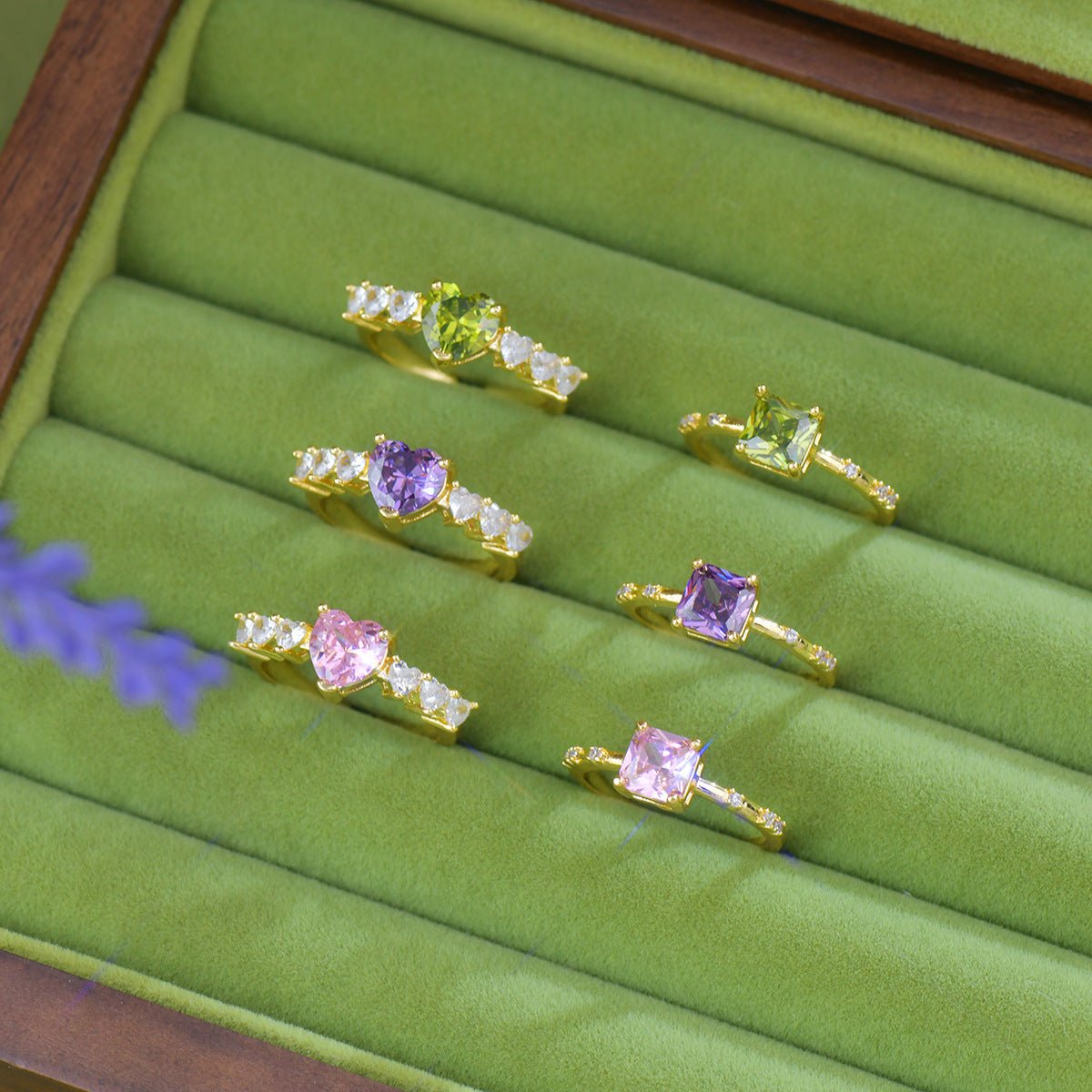 Violet Heart Ring
