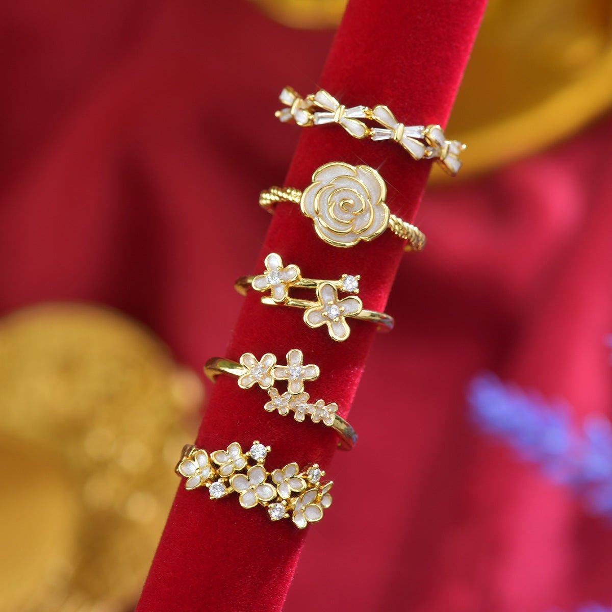 White Wisteria Ring